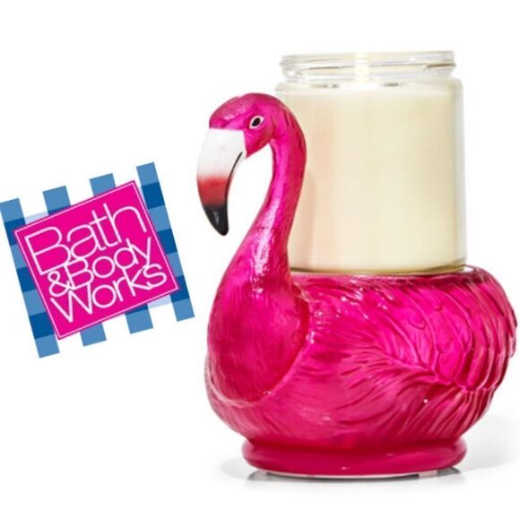 Pink Flamingo Water Globe Candle Holder Bath And Body Works